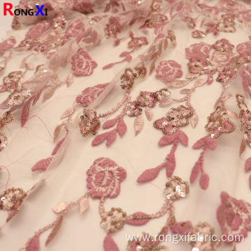 Hot Selling Sequined Fabric Rose Gold